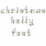 Picture of Christmas Holly Embroidery Font