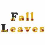 Picture of Fall Leaves Embroidery Font