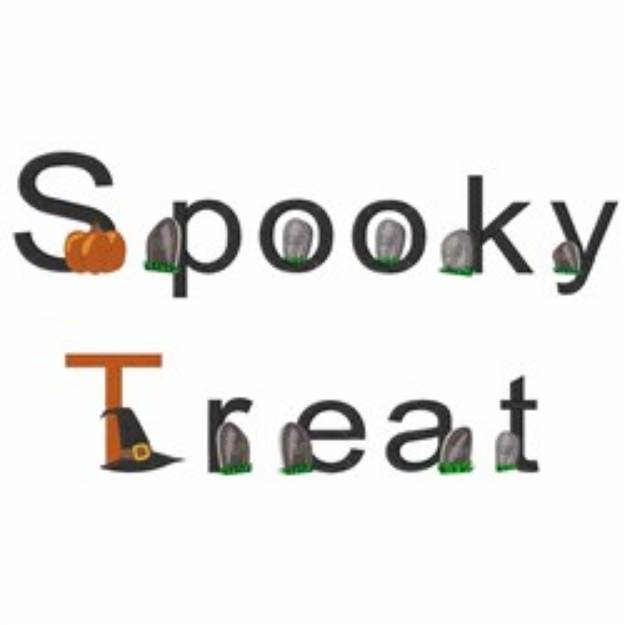 Picture of Spook Treat Embroidery Font