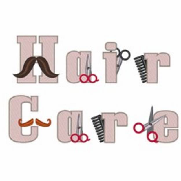 Picture of Hair Care Embroidery Font