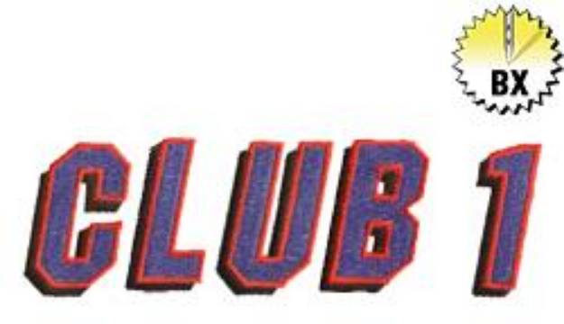 Picture of Club 1 Embroidery Font