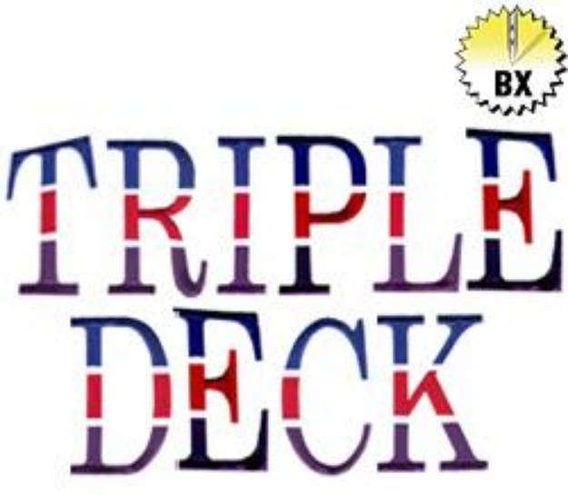Picture of Triple Deck Embroidery Font