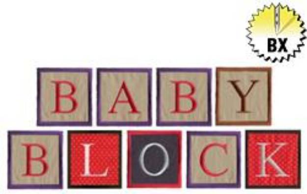 Picture of Baby Block Embroidery Font