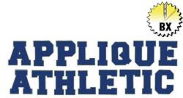 Picture of Athletic Applique Embroidery Font