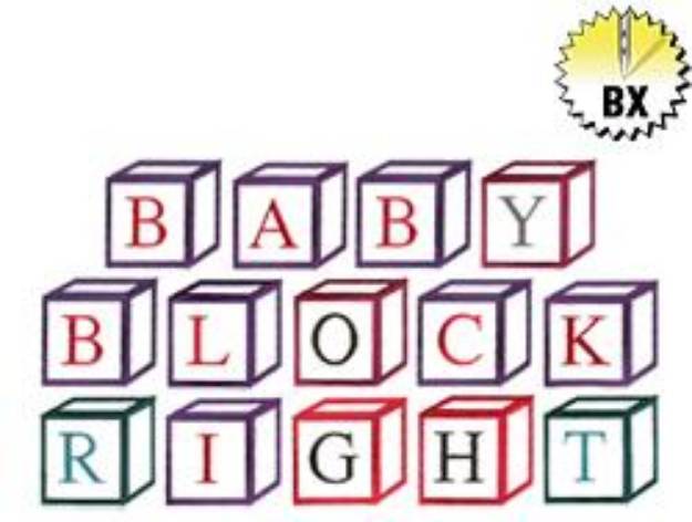 Picture of Right Baby Block Embroidery Font