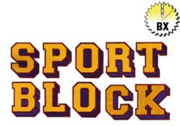 Picture of Sport Block Embroidery Font