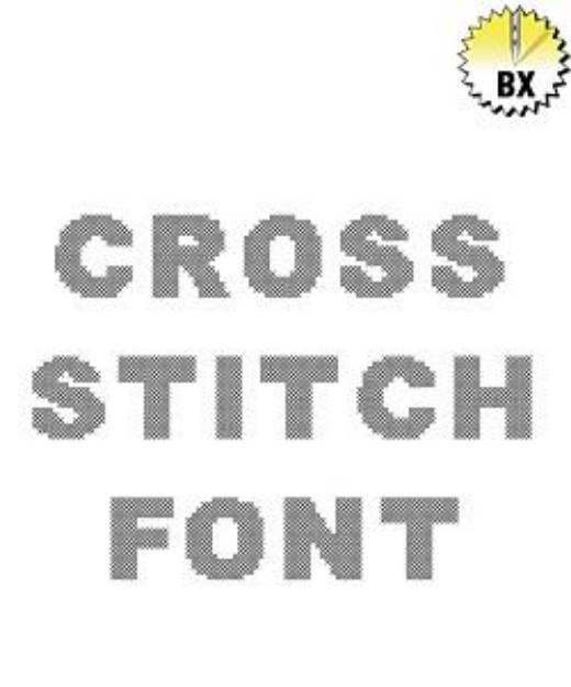 Picture of Cross Stitch Font Embroidery Font