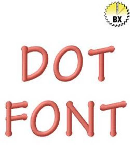 Picture of Dot Font Embroidery Font