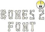 Picture of Bones Alphabet Embroidery Font