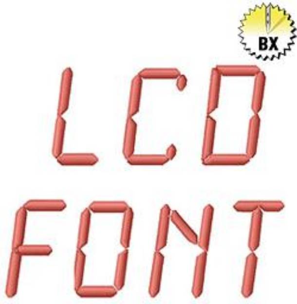Picture of LCD Alphabet Embroidery Font