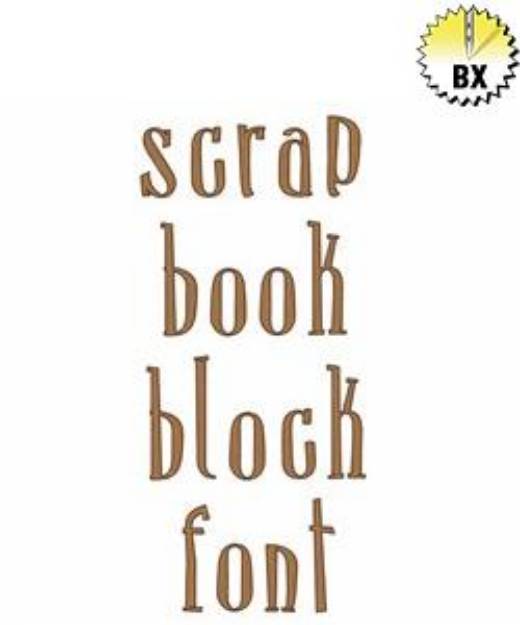 Picture of Scrap Book Block Embroidery Font
