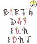 Picture of Birth Day Fun Embroidery Font