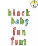Picture of Block Baby Fun Embroidery Font
