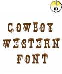Picture of Cowboy Western Embroidery Font