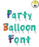 Picture of Party Balloon Font Embroidery Font