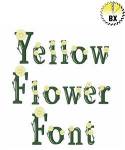 Picture of Yellow Flower Font Embroidery Font