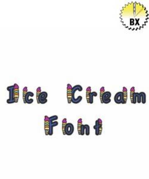 Picture of Ice Cream Font Embroidery Font