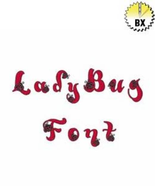 Picture of LadyBug Font Embroidery Font