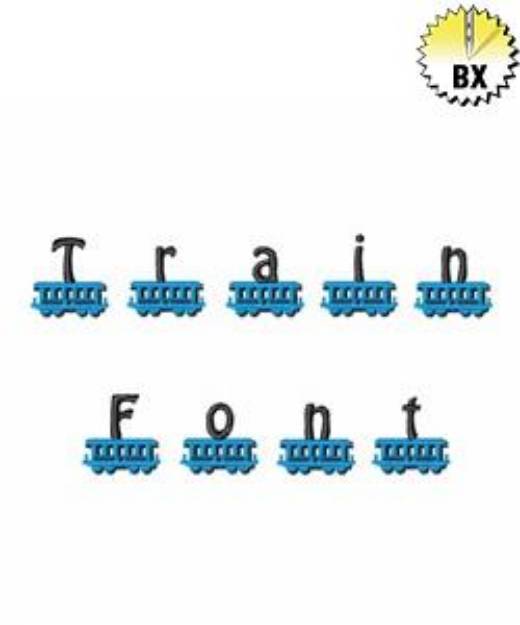 Picture of Train Font Embroidery Font