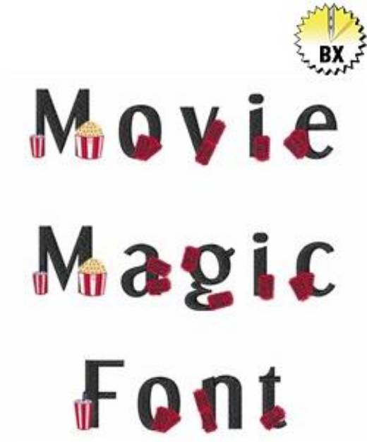 Picture of Movie Magic Font Embroidery Font