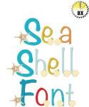 Picture of Seashell font Embroidery Font