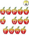 Picture of Apple  font  Embroidery Font