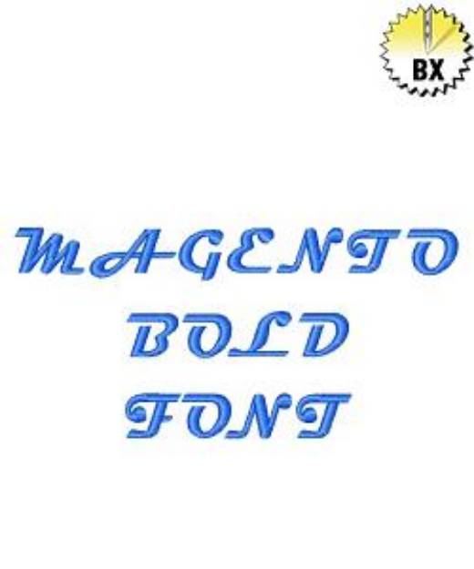 Picture of Magneto Bold font Embroidery Font