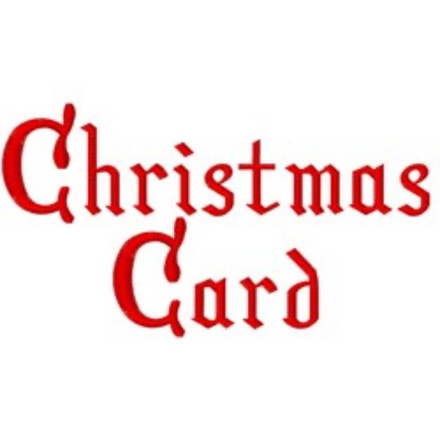 Picture of Christmas Card Fonts Embroidery Font