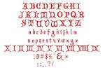 Picture of Christmas Card Fonts Embroidery Font