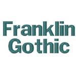 Picture of Franklin Gothic Fonts Embroidery Font