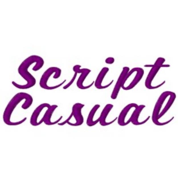 Picture of Script Casual Fonts Embroidery Font
