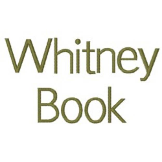 Picture of Whitney Book Fonts Embroidery Font