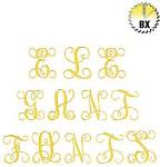 Picture of Elegant 4 inch Monogram Embroidery Font