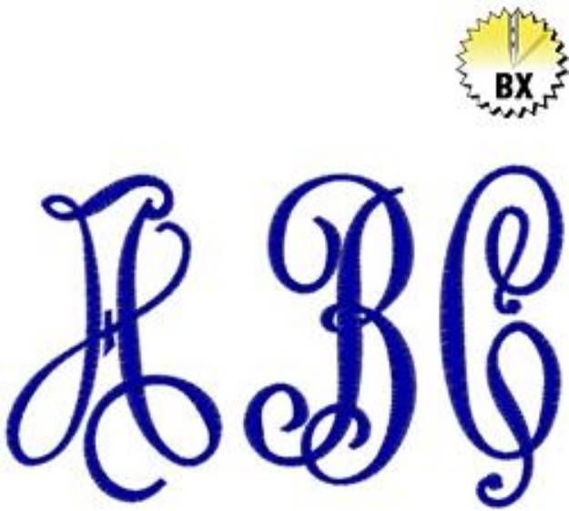 Picture of Big and Bold Monogram Embroidery Font