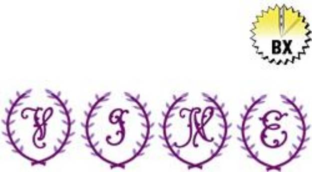 Picture of Crest Monogram Embroidery Font