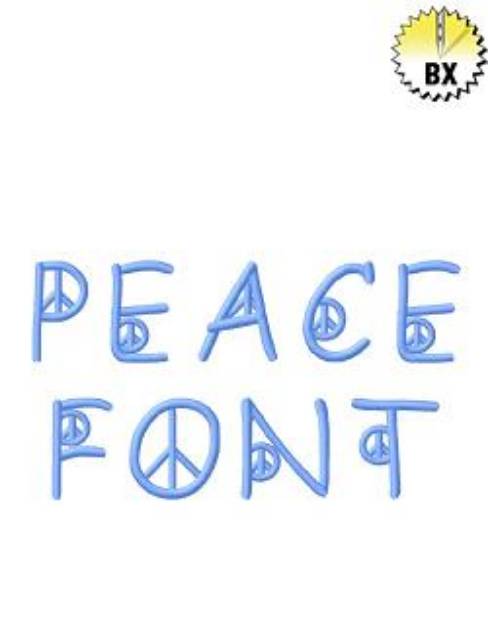 Picture of Peace Alphabet Embroidery Font