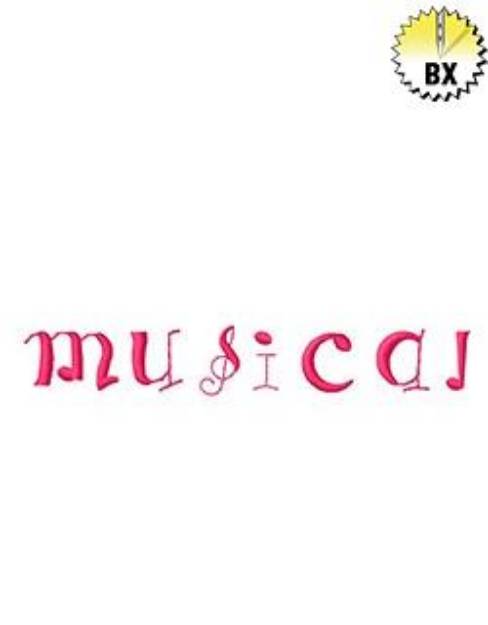 Picture of Music Alphabets Fonts Embroidery Font