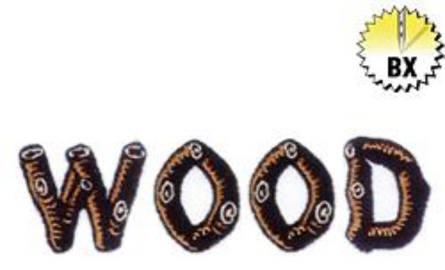 Picture of WoodFont Embroidery Font