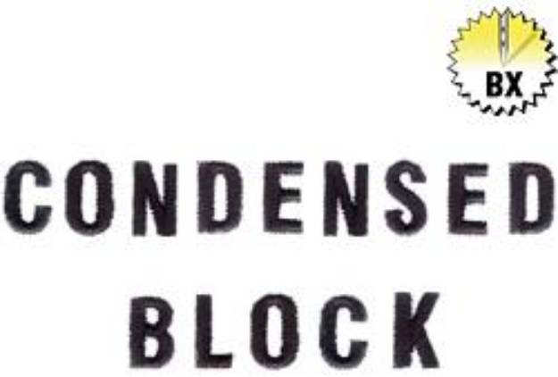 Picture of Condensed Block Embroidery Font