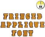 Picture of Fringed Applique Embroidery Font