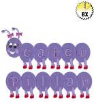 Picture of Caterpillar Alphabet Embroidery Font