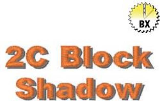Picture of 2C Bl Shadow Embroidery Font