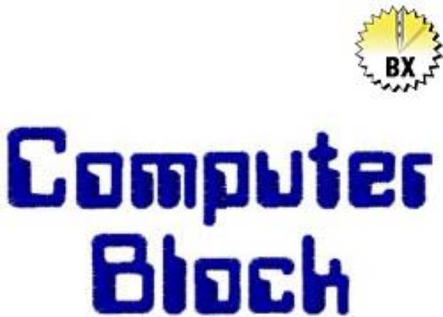 Picture of Computer Block Embroidery Font
