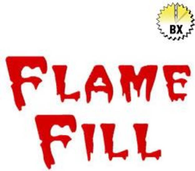 Picture of Flame Fill Embroidery Font