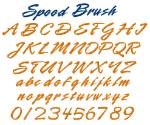 Picture of Speed Brush Embroidery Font