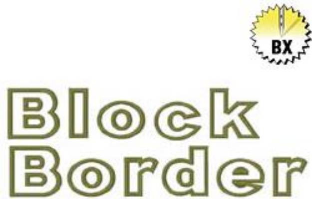 Picture of Block Border Embroidery Font