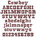 Picture of Cowboy Embroidery Font