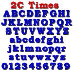 Picture of 2C Times Shadow Embroidery Font