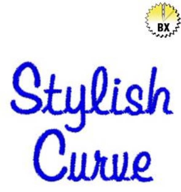 Picture of Stylish Curve Embroidery Font
