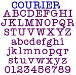 Picture of Courier Embroidery Font